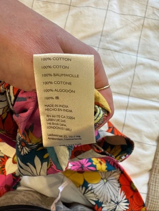 Free People Tessa Tapered Pants Retro Floral High Rise Crop Size 4 - Picture 9 of 9